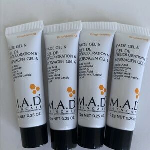 M.A.D skincare FADE GEL 6  Travel Size .25 Oz Lot Of 4